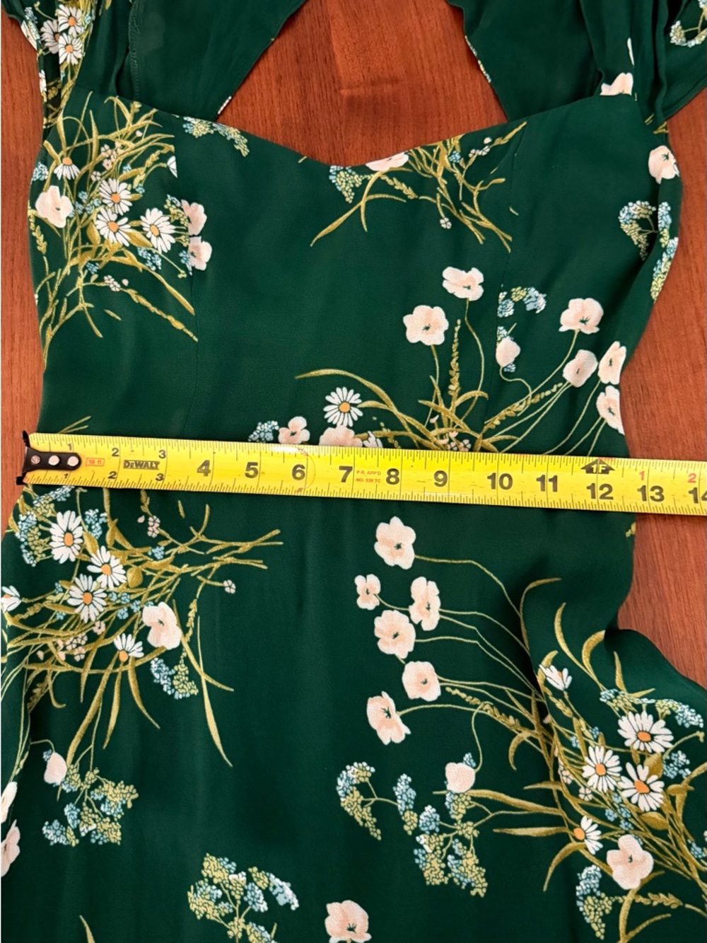 Reformation Rosi Floral Buena Green Floral Midi Dress Size 6 - Picture 9 of 9